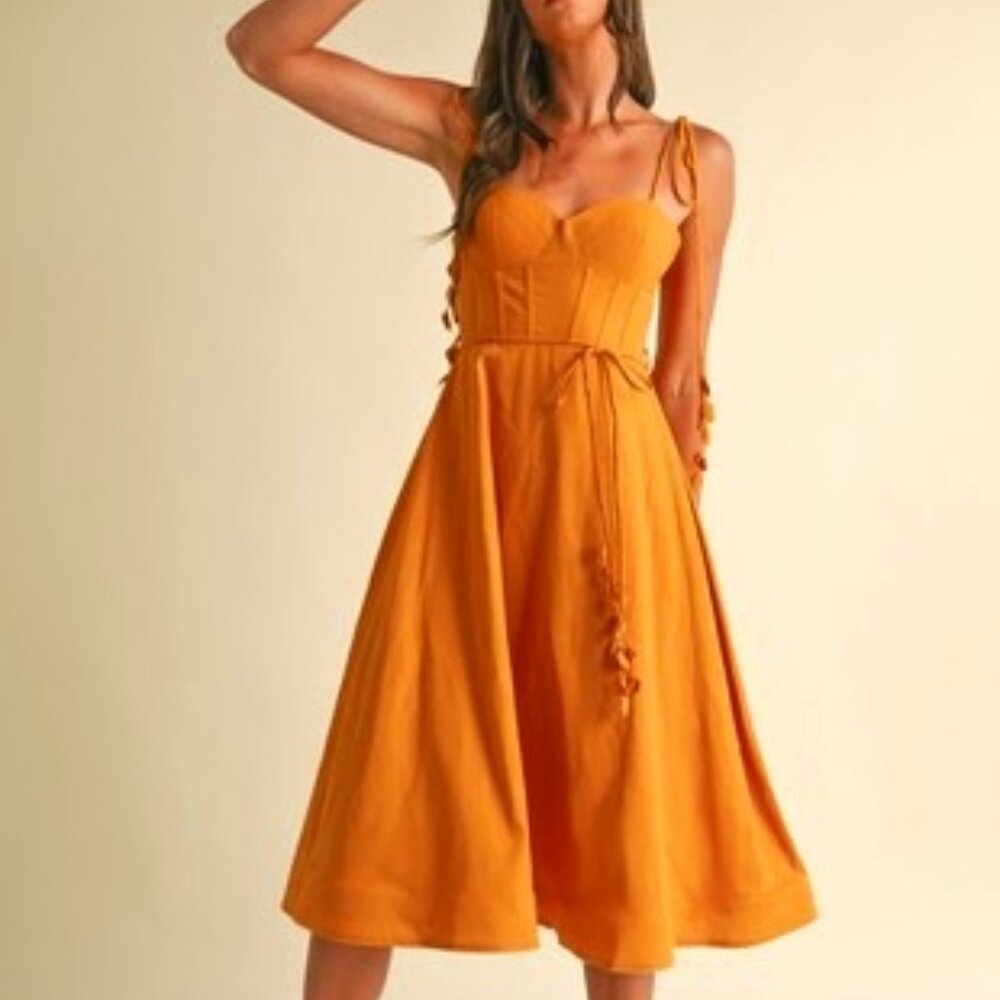 Cinnamon Poplin Dress